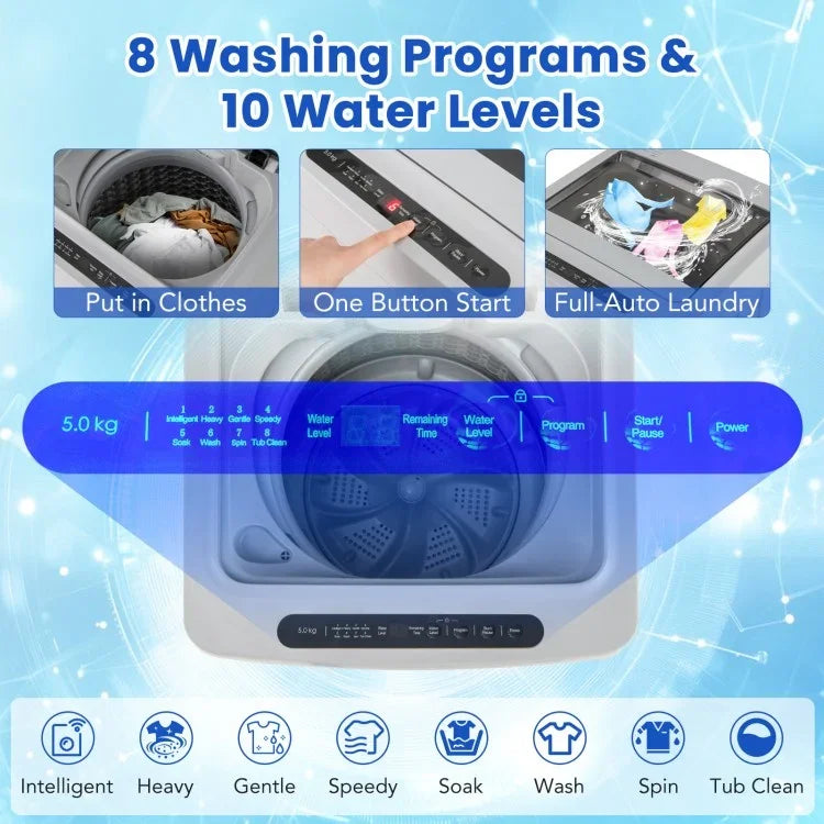 Giantex Washing Machine CW-937842561, 2-in-1 Fully Automatic, compact, 11 LB Capacity - YOURISHOP.COM