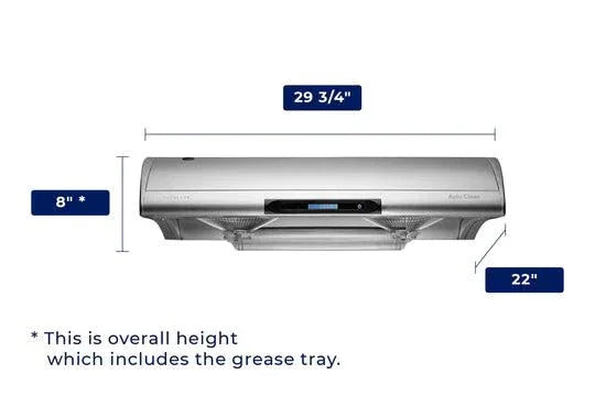 HAUSLANE Range Hood UC-C400 | Ducted Under Cabinet | 30" | Auto Clean | 750 CFM - YOURISHOP.COM