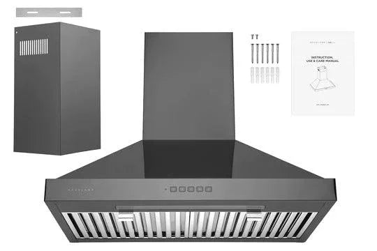 Hauslane WM-590BSS, Range Hood, Wall Mount, Stainless Steel, 30" or 36", 860CFM - YOURISHOP.COM
