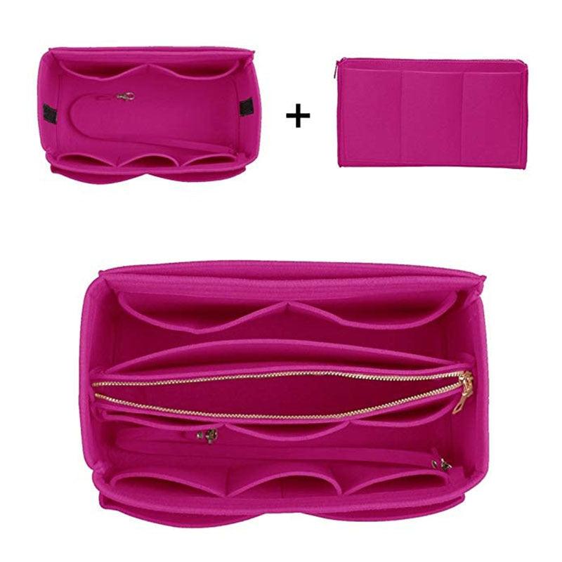 HHYUKIMI Brand Make up Organizer Felt Insert Bag For Handbag Travel Inner Purse Portable Cosmetic Bags Fit Various Brand Bags - YOURISHOP.COM