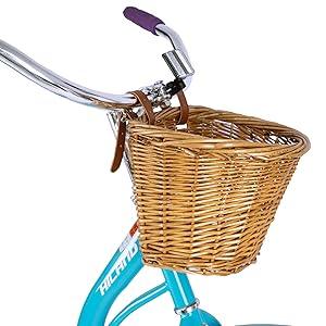 Hiland 26 Inch Beach Bike for Women, Single Speed Commuter Bicycle with Basket and Rear Cargo, Multiple Colors City Bike - YOURISHOP.COM