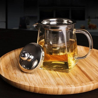 Household Teaware Tea Set Glass Teapot for Stove Heat Resistant High Temperature Explosion Proof Tea Infuser Milk Rose Flower - YOURISHOP.COM