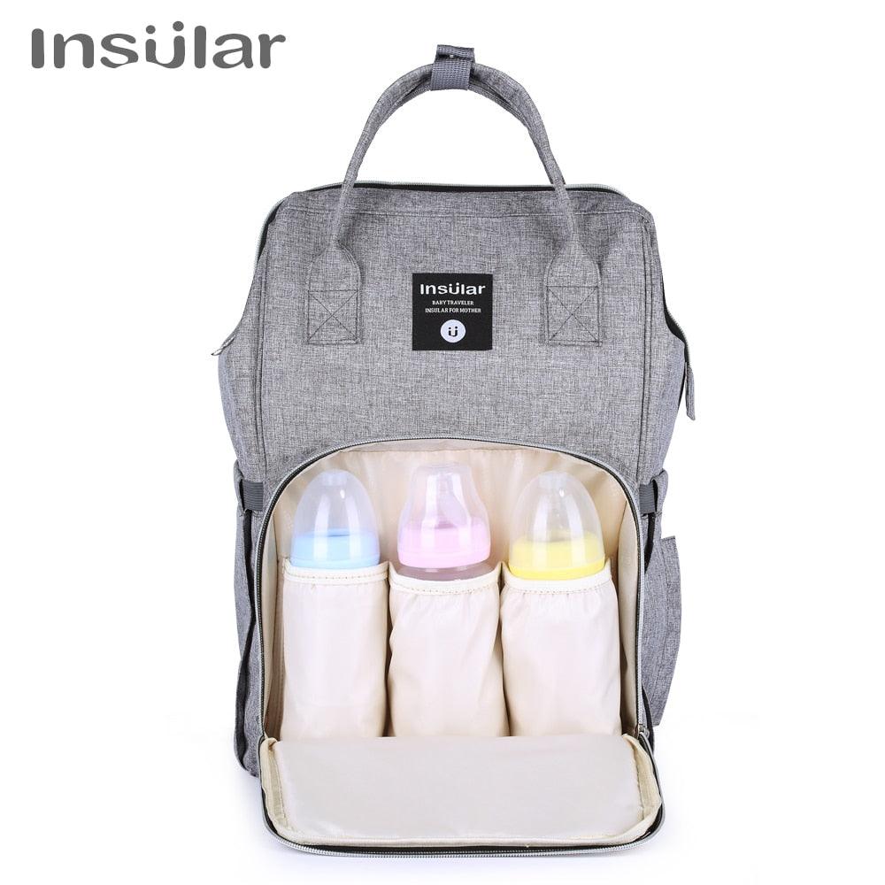 Insular Brand Nappy Backpack Bag Mummy Large Capacity Stroller Bag Mom Baby Multi-function Waterproof Outdoor Travel Diaper Bags - YOURISHOP.COM