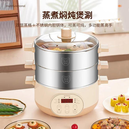 Joydeem Electric Steamer JD-DZG15B | double-layer stainless steel | Multi-purpose Pot | 29CM - YOURISHOP.COM