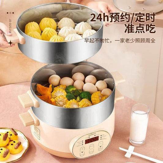 Joydeem Electric Steamer JD-DZG15B | double-layer stainless steel | Multi-purpose Pot | 29CM - YOURISHOP.COM