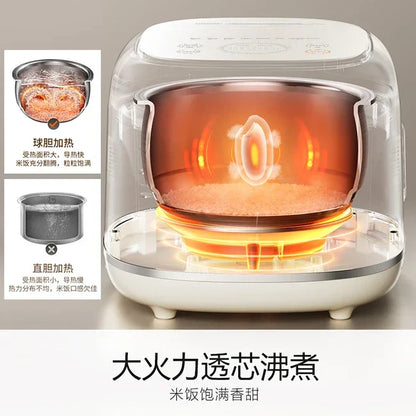 Joydeem rice cooker DFB-D300, 0 coating stainless steel liner, cream white, 3L - YOURISHOP.COM