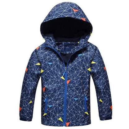 Kids Clothes Children Outerwear Warm Polar Fleece Coat Hooded Waterproof Windproof Baby Boys Jackets For 3-12Y Autumn Winter - YOURISHOP.COM