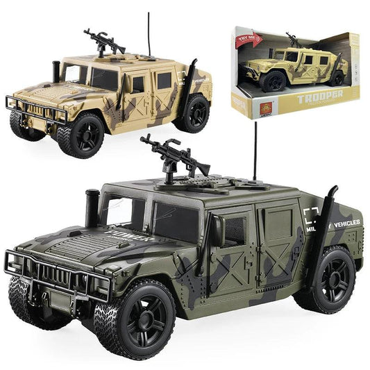 Large 1:16 Hummer field vehicle military model car armored vehicle tank missile boy 6 years old 8 children's toy car - YOURISHOP.COM