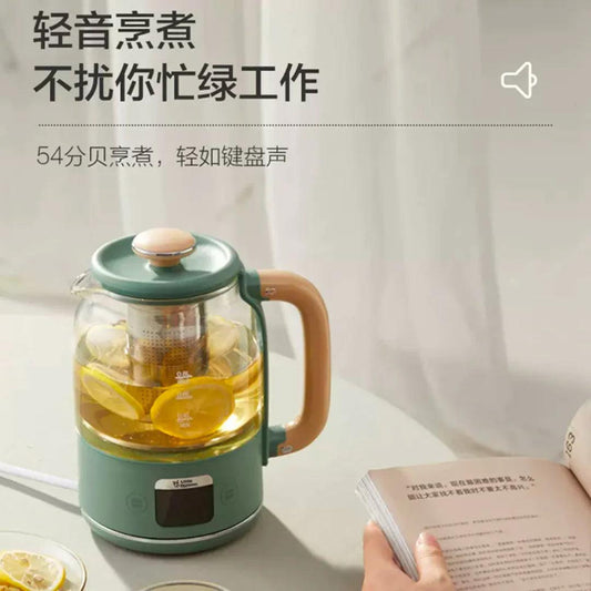 [Little raccoon YSH-C08T1] multifunctional glass health pot| kettle flower teapot| 800ml| retro green - YOURISHOP.COM