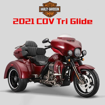 Maisto 1:12 Harley Davidson CVO Tri Glide 2021 Tricycle Motorcycle Model Toy Vehicle Collection Shork-Absorber Off Road Toys Car - YOURISHOP.COM