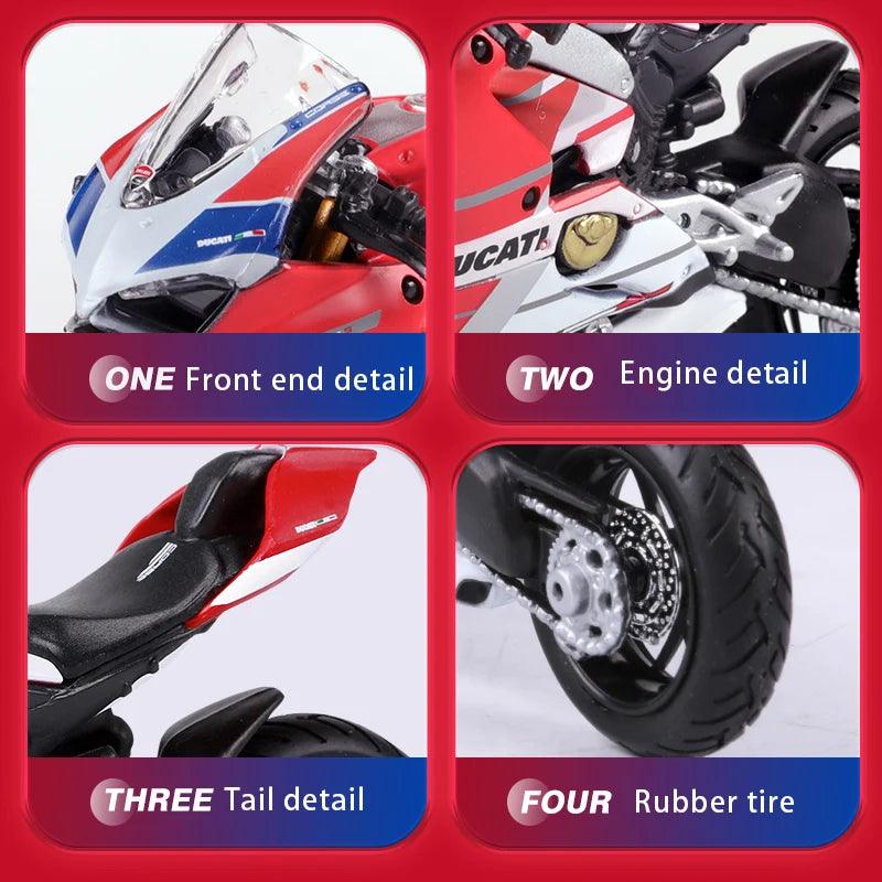 Maisto 1:18 Ducati Panigle V4 S Diavel Kawasaki Ninja H2 R Motorcycle Model Toys Collectible Hobbies - YOURISHOP.COM