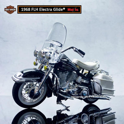 Maisto 1:18 HARLEY-DAVIDSON 1968 FLH Electra Glide Alloy Diecast Motorcycle Model Workable Toy For Children Gifts Toy Collection - YOURISHOP.COM