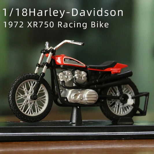 Maisto 1:18 HARLEY DAVIDSON 1972 XR750 Racing Bike Diecast Motorcycle Model Workable Toy Gifts Collection - YOURISHOP.COM