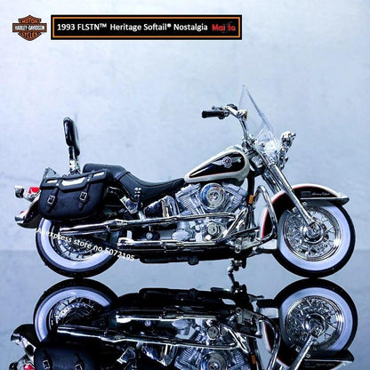 Maisto 1:18 HARLEY-DAVIDSON 1993 FLSTN Heritage Softail Alloy Diecast Motorcycle Model Workable Toy Gifts Toy Collection - YOURISHOP.COM