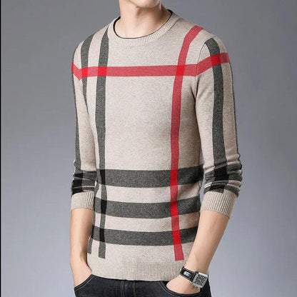 Men Brand Sweaters 2021 Sweater Business Leisure Sweater Pullover O-neck Mens Fit Slim Sweaters Knitted for Man Casual Clothes - YOURISHOP.COM