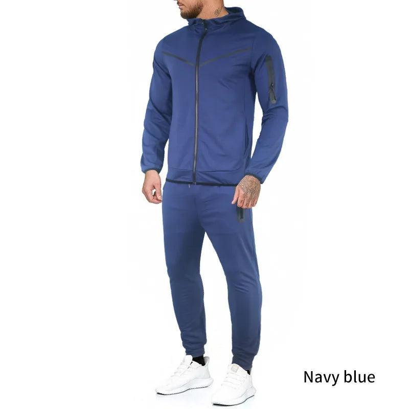 Men's Spring Streetwear Set Tracksuit 2022 Casual Hoodies Male Sportswear Two Pieces Set Clothing Jacket+Pants Sports Suit - YOURISHOP.COM