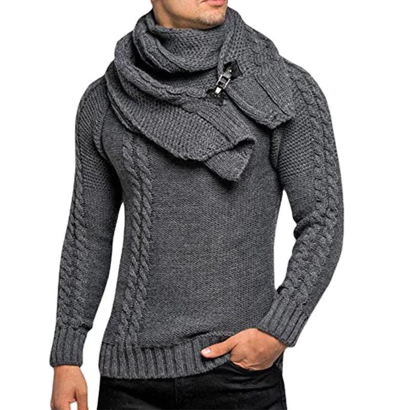 Mens Jumpers Sweaters Autumn Winter Warm Turtleneck knitted Sweater Men Casual Slim Full Sleeve Pullover Men Oversized Knitwear - YOURISHOP.COM
