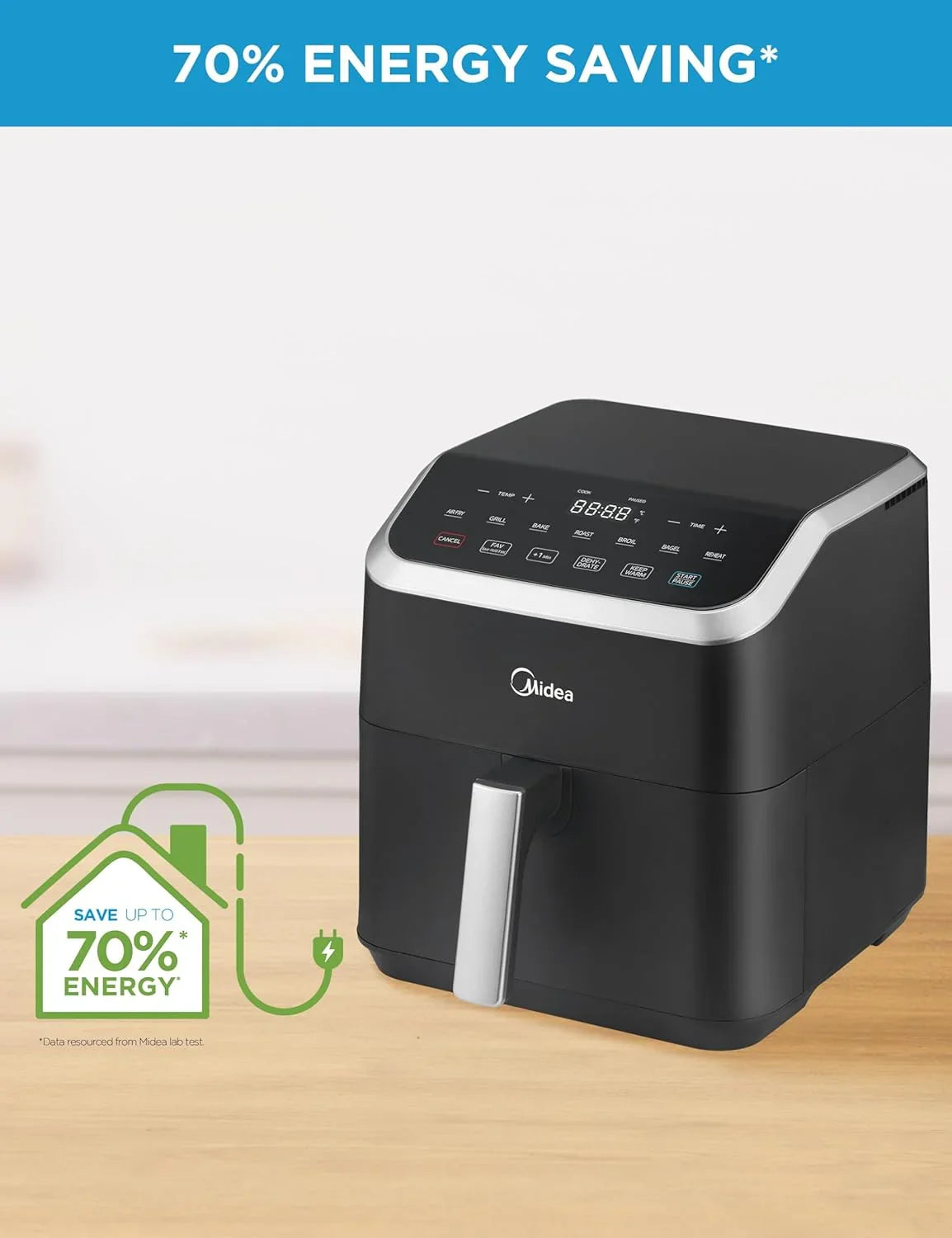 Midea Air Fryer MAD50109APK | 5.5QT | Heatexpress Rapid Air Technology | Yourishop.com - YOURISHOP.COM