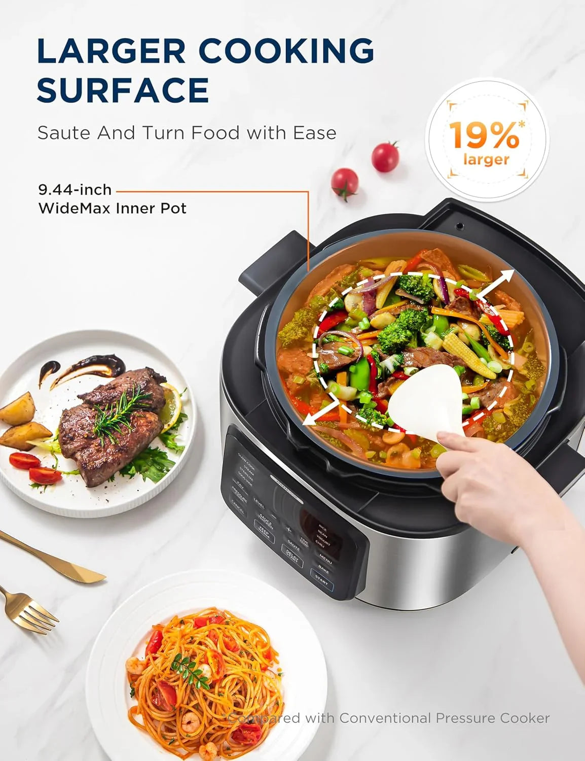 Midea Pressure Cooker MPC6018AASS | 6.5 Quart | 12 Presets | Yourishop.com - YOURISHOP.COM