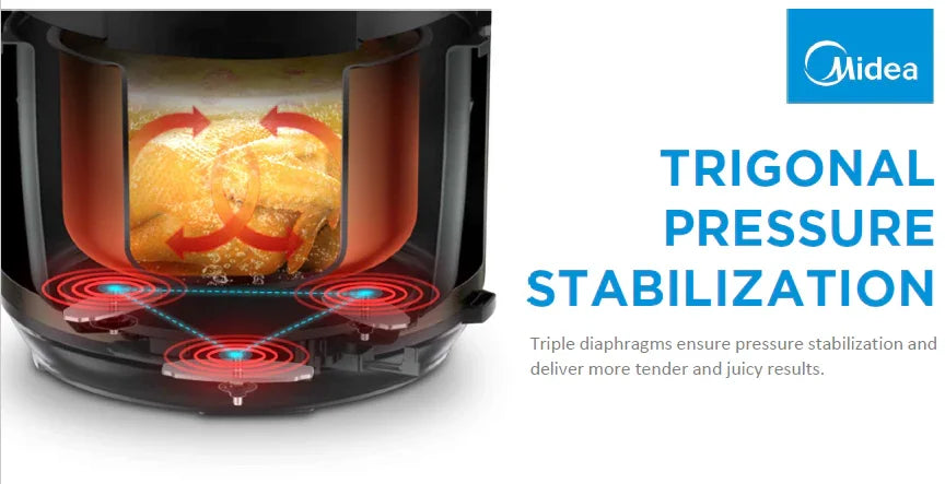 Midea Pressure Cooker MY-CS627 | Multiple Functions | 6 L | Yourishop.com - YOURISHOP.COM