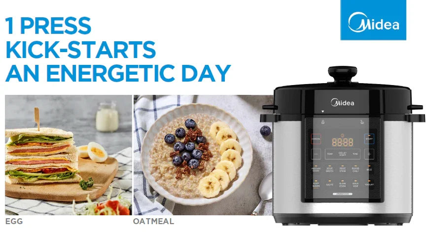 Midea Pressure Cooker MY-CS627 | Multiple Functions | 6 L | Yourishop.com - YOURISHOP.COM