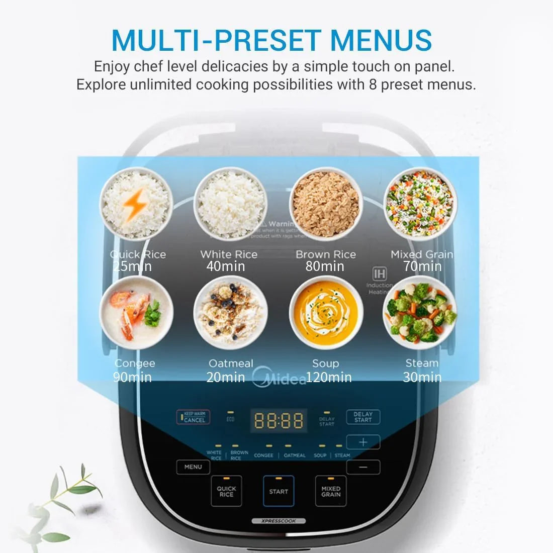 Midea Rice Cooker MRI301B0ADKL | Induction Heating | Fuzzy Logic | 3L Non-Stick Inner Pot - YOURISHOP.COM