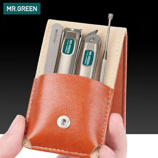 MR.GREEN Professional Stainless steel nail clippers set home 4 in 1 manicure tools grooming kit art portable nail personal clean - YOURISHOP.COM