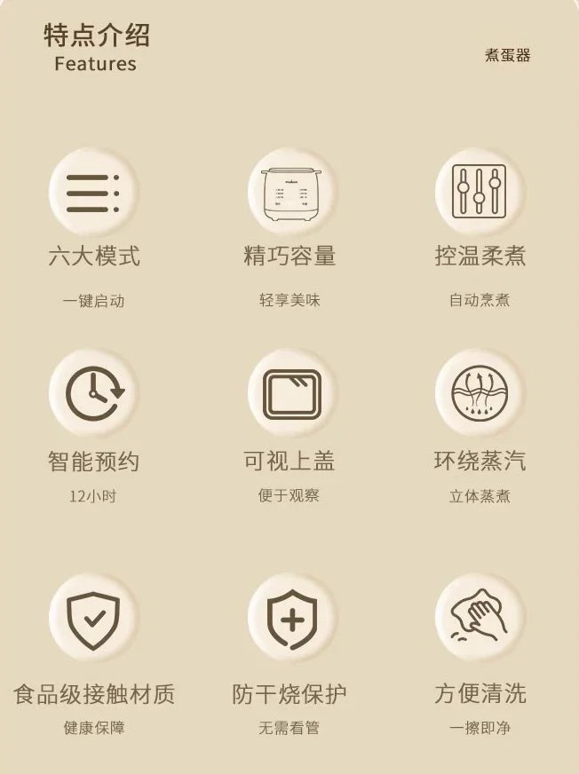 Multifunctional Egg Cooker YZD-01 | Smart Temperature Control | Easy Cooking - YOURISHOP.COM