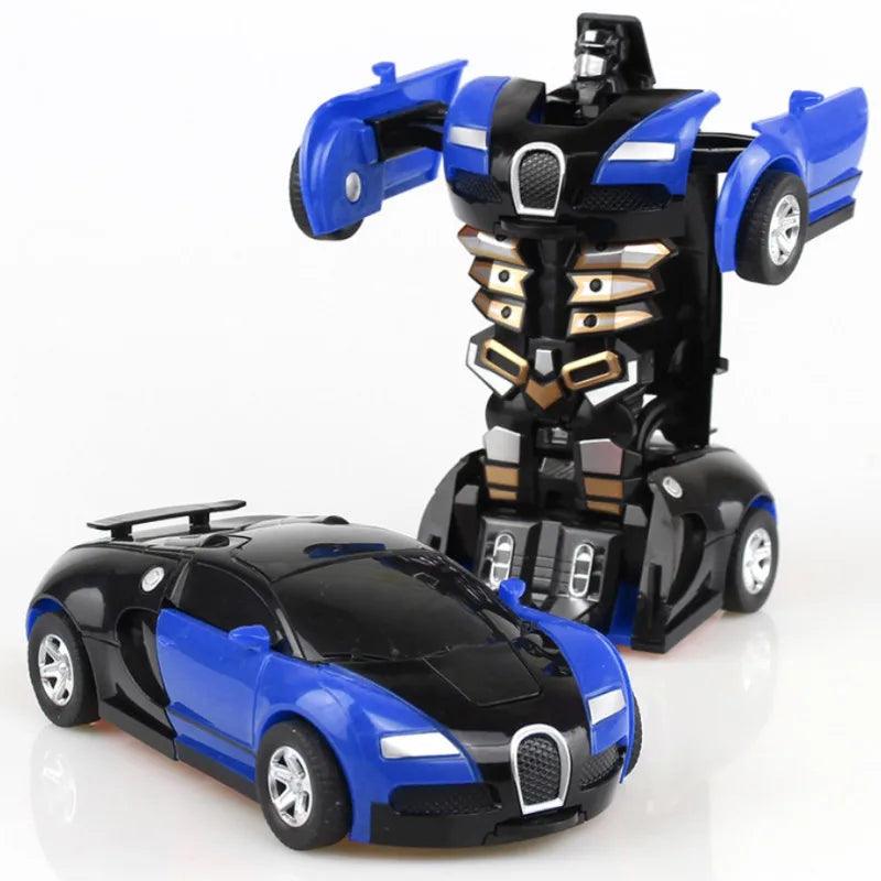New One-key Deformation Car Toys Automatic Transform Robot Plastic Model Car Funny Diecasts Toy Boys Amazing Gifts Kid Toy - YOURISHOP.COM