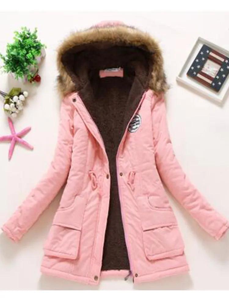 new winter military coats women cotton wadded hooded jacket medium-long casual parka thickness XXXL quilt snow outwear - YOURISHOP.COM