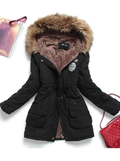 new winter military coats women cotton wadded hooded jacket medium-long casual parka thickness XXXL quilt snow outwear - YOURISHOP.COM