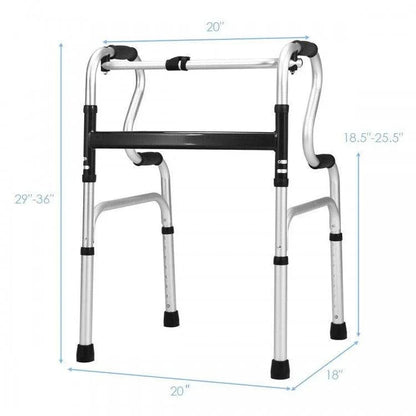 One-Button Folding Aluminum Walking Frame Walker 75903461 - YOURISHOP.COM