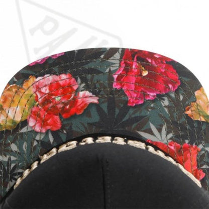 PANGKB Brand A-Dam Cap golden letters flower snapback hat for men women adult outdoor casual adjustable sun baseball cap - YOURISHOP.COM