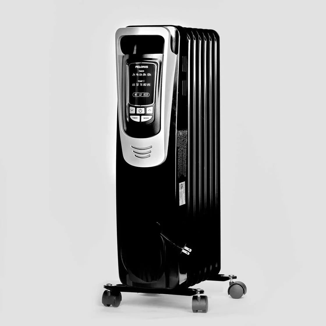 [Pelonis NY1507-14A] Electric Oil Filled Radiator Heater | 1500W | Black | Yourishop.com - YOURISHOP.COM
