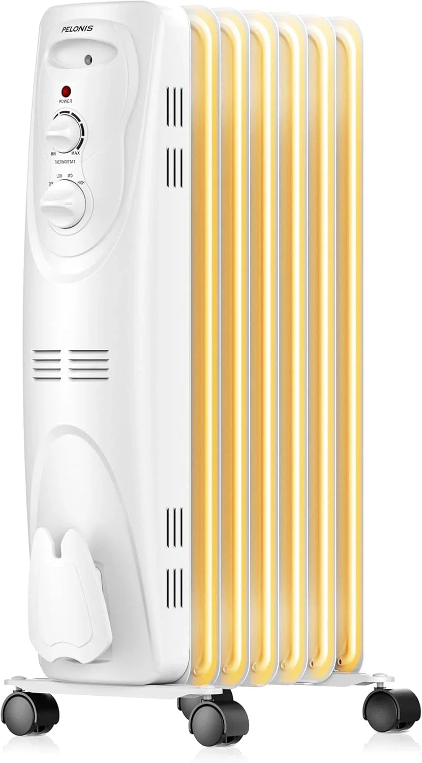 [Pelonis PHO15A2AGW] Electric Oil Filled Radiator Heater | 1500W | White - YOURISHOP.COM