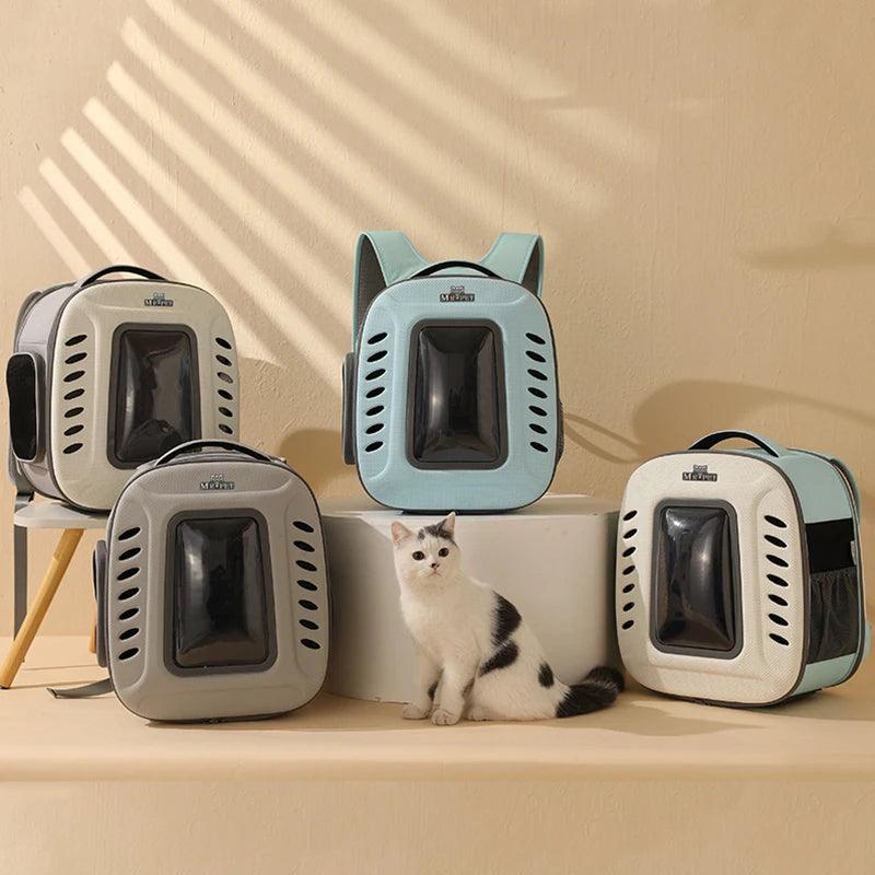 Pet Cat Carrier Backpack Breathable Cat Travel Outdoor Shoulder Bag For Small Dogs Cats Portable Packaging Foldable Pet Supplies - YOURISHOP.COM