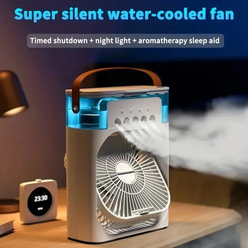 Portable Humidifier Air Conditioner Fan Household Hydrocooling Water mist Cooler Portable Air Adjustment For Office 3 Speed Fan - YOURISHOP.COM