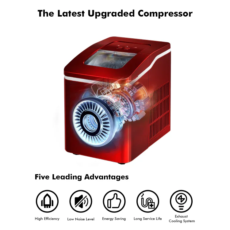 Portable Ice Maker 26lbs/24h | Party Ice Machine Countertop | Costway EP24744US - YOURISHOP.COM