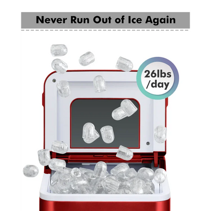 Portable Ice Maker 26lbs/24h | Party Ice Machine Countertop | Costway EP24744US - YOURISHOP.COM