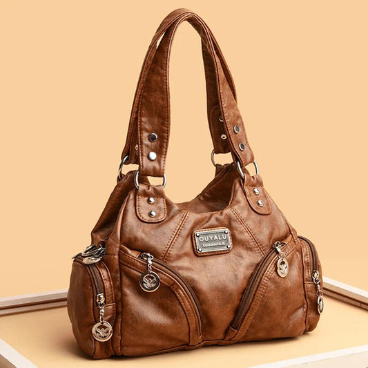 Retro Leather Luxury Designer Handbags Small Women Bags Vintage Shoulder Corssbody Bags for Women 2022 Ladies Hand Totes Sac - YOURISHOP.COM