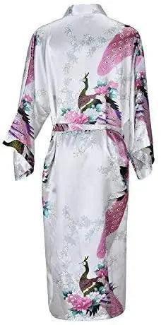 Silk Satin Wedding Bride Bridesmaid Robe Floral Bathrobe Short Kimono Robe Night Robe Bath Robe Fashion Dressing Gown For Women - YOURISHOP.COM