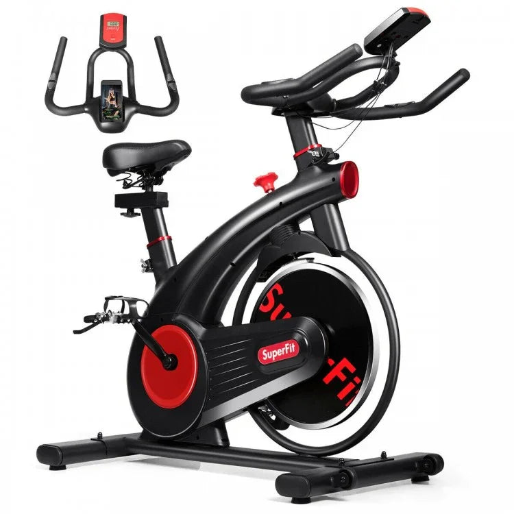 Stationary Exercise Bike 40362178, Silent Belt with 20LBS Flywheel - YOURISHOP.COM