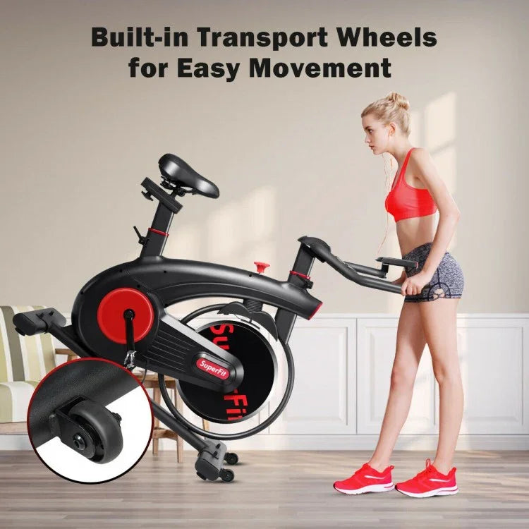 Stationary Exercise Bike 40362178, Silent Belt with 20LBS Flywheel - YOURISHOP.COM