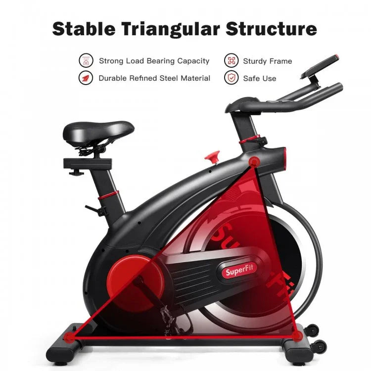 Stationary Exercise Bike 40362178, Silent Belt with 20LBS Flywheel - YOURISHOP.COM