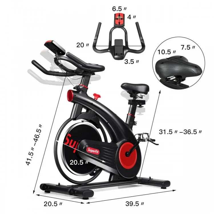 Stationary Exercise Bike 40362178, Silent Belt with 20LBS Flywheel - YOURISHOP.COM