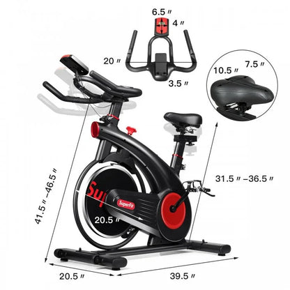 Stationary Exercise Bike 40362178, Silent Belt with 20LBS Flywheel - YOURISHOP.COM