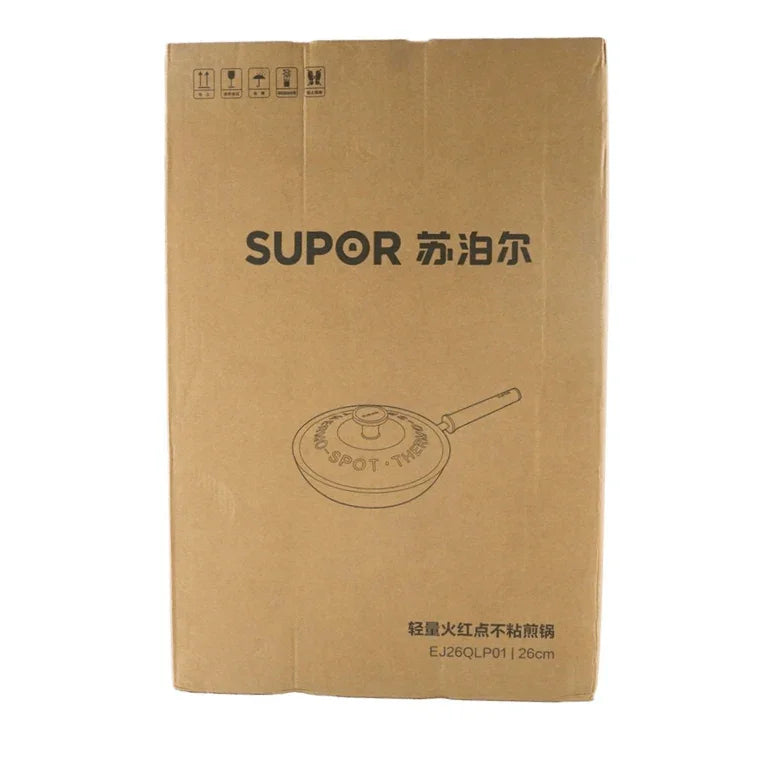 Supor exquisite red dot non-stick frying pan EJ26QLP01, 26 cm diameter, with lid - YOURISHOP.COM
