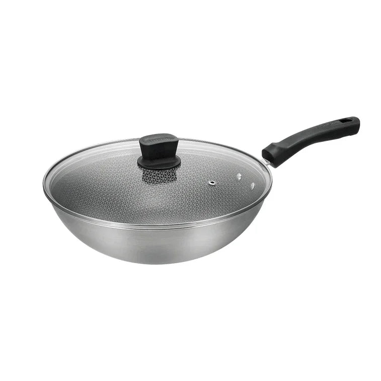 Supor high-grade crystal stainless steel frying pan CC32JA19, non-stick pan, 32 cm diameter - YOURISHOP.COM
