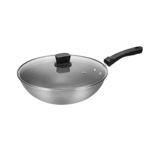 Supor high-grade crystal stainless steel frying pan CC32JA19, non-stick pan, 32 cm diameter - YOURISHOP.COM