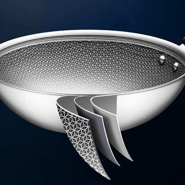 Supor high-grade crystal stainless steel frying pan CC32JA19, non-stick pan, 32 cm diameter - YOURISHOP.COM